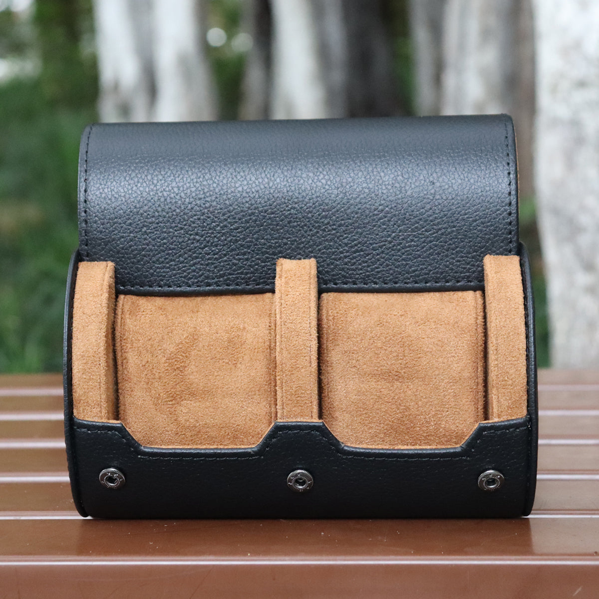 CSLRN Black Genuine Leather Watch Rolls