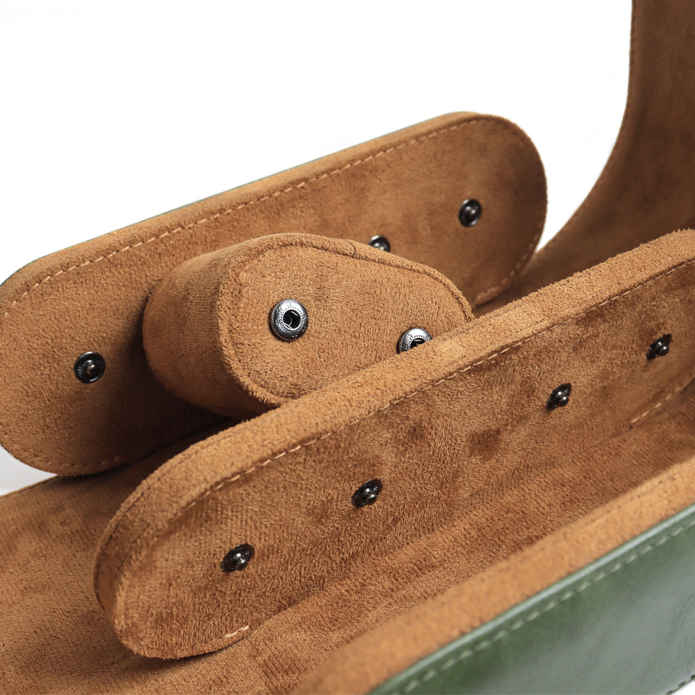 4 Slot Leather Watch Roll