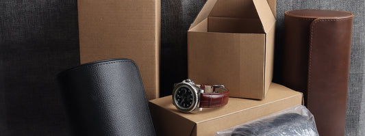 CSLRN black full-grain leather watch roll protecting luxury watches from micro-scratches during travel