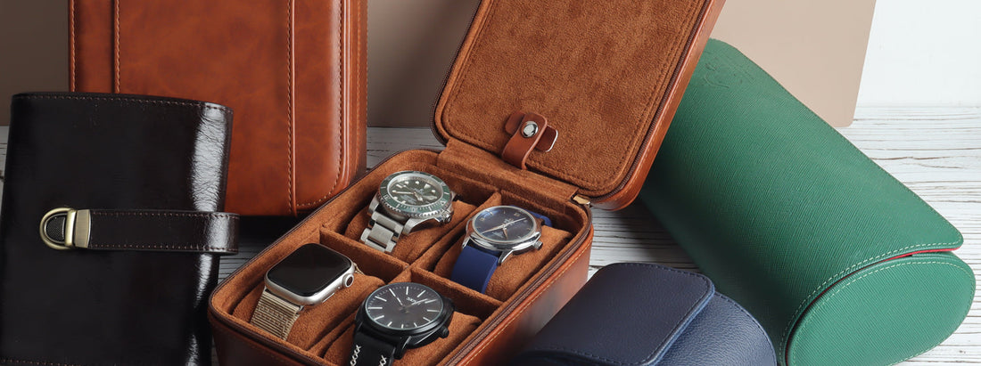 CSLRN Leather Watch Rolls