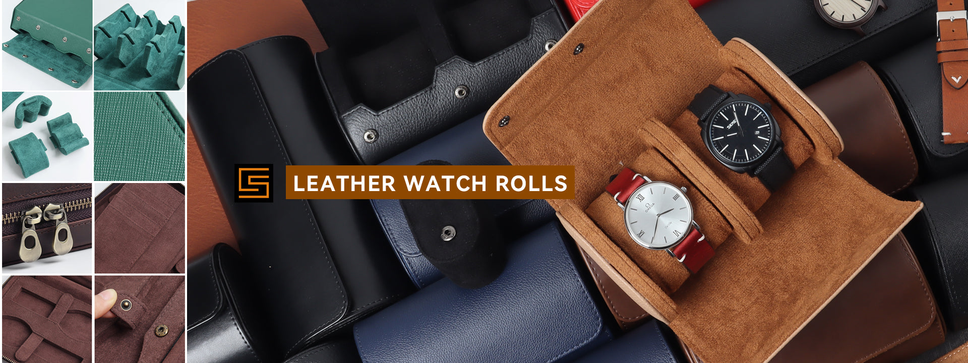 Leather watch rolls