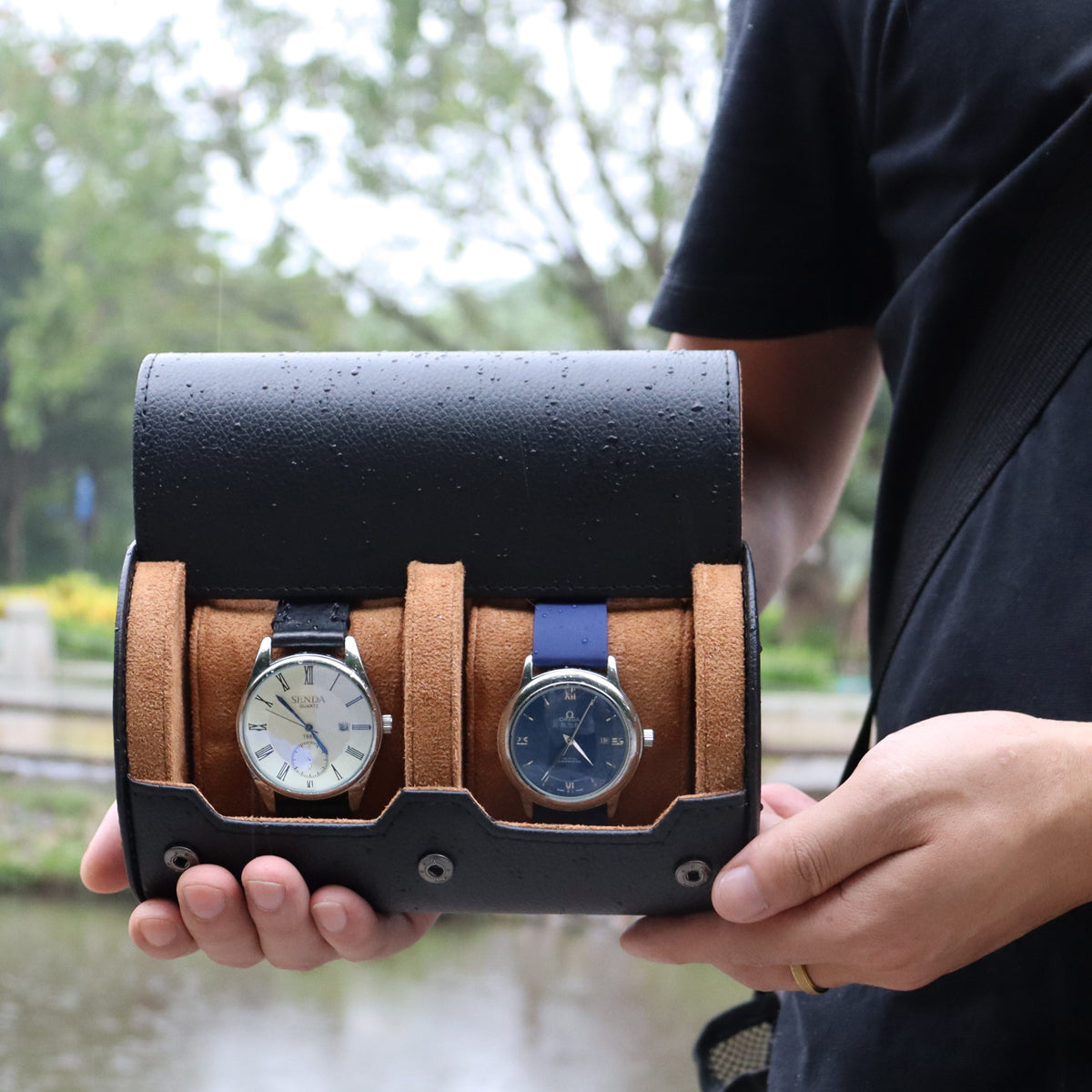 Full Grain Leather Watch Rolls
