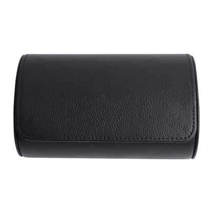 Black Genuine Leather Watch Rolls
