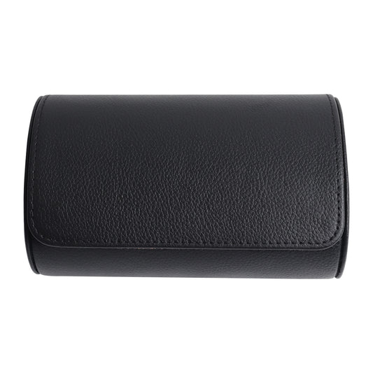 Black Genuine Leather Watch Rolls