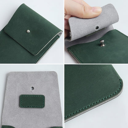 Hunter Green Full Grain Leather Watch Pouch