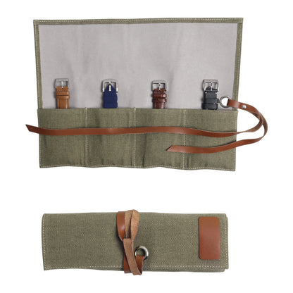 CSLRN Green Canvas Watch Rolls