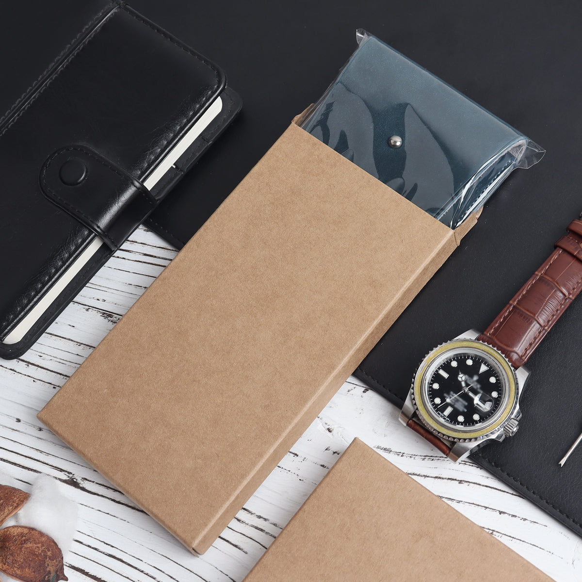 CSLRN Premium Quality Genuine Leather Watch Pouch