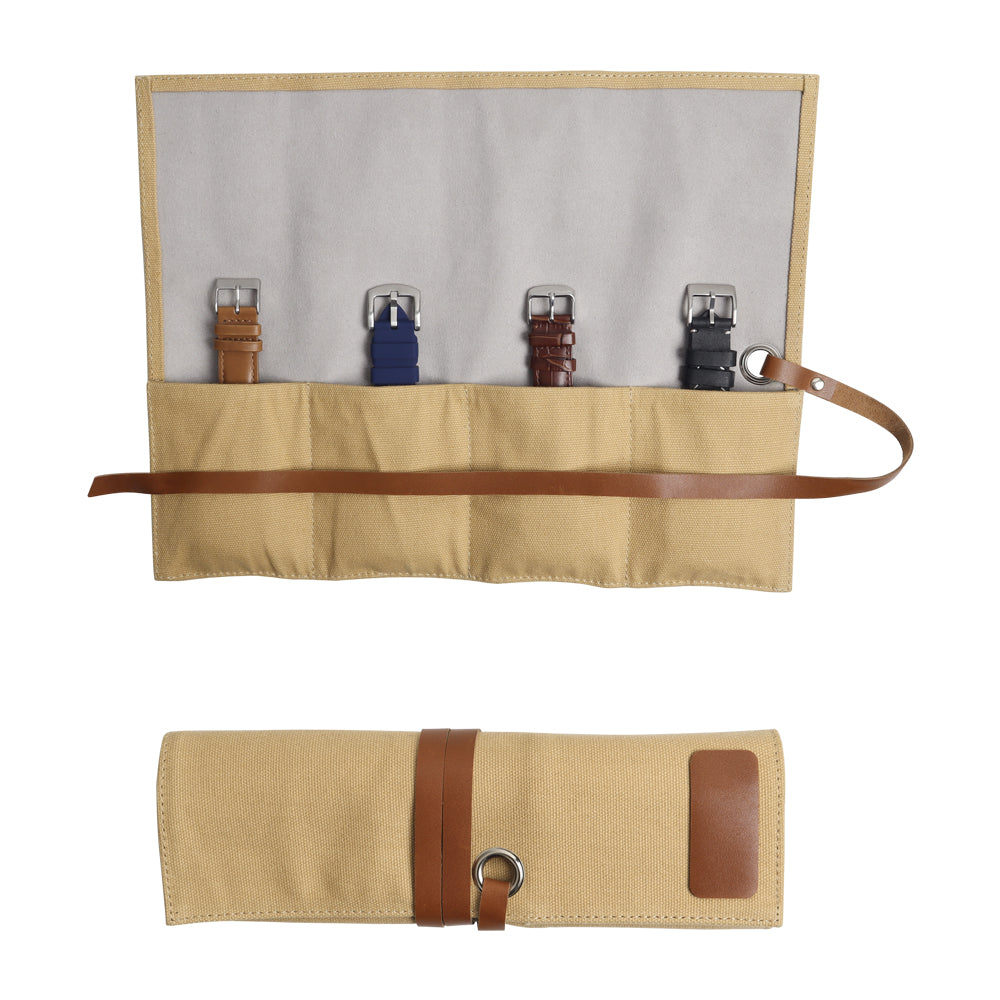 CSLRN 4-Slot Canvas Watch Rolls