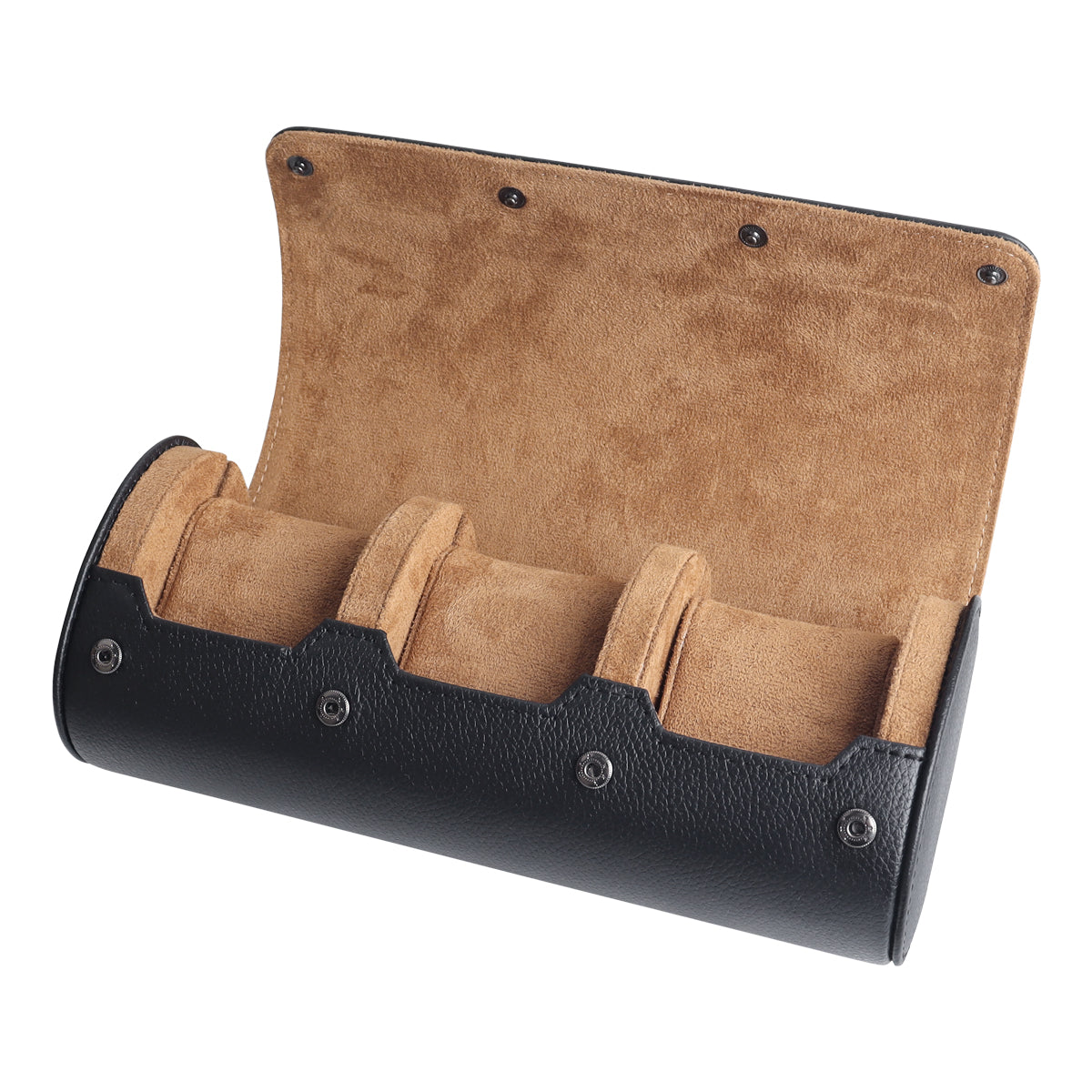 CSLRN 3-Slot Genuine Leather Watch Rolls